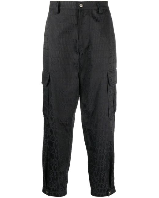 Moschino logo-print cargo trousers