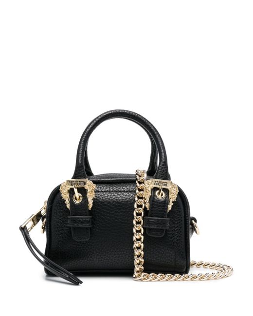 Versace Jeans Couture Baroque-buckle faux-leather tote bag