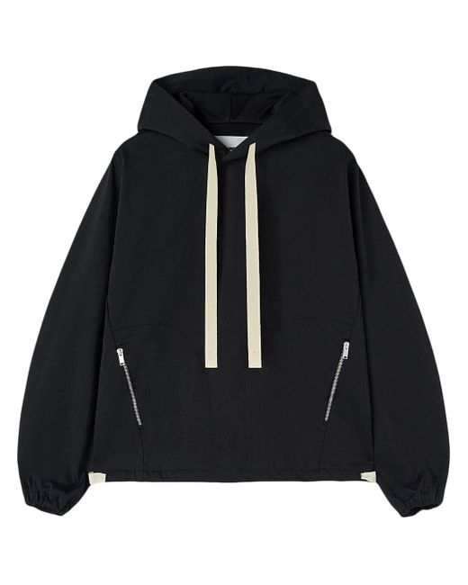 Jil Sander long-sleeve drawstring hoodie