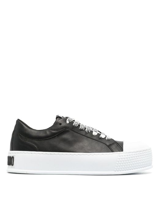 Moschino embossed-logo low-top sneakers