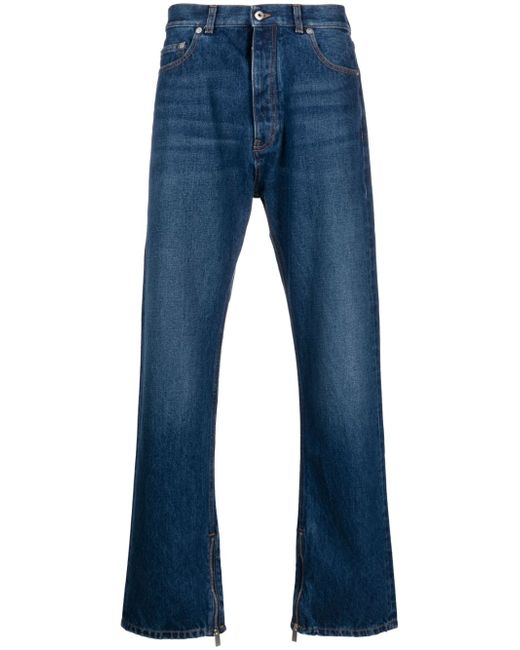Off-White high-waist straight-leg jeans