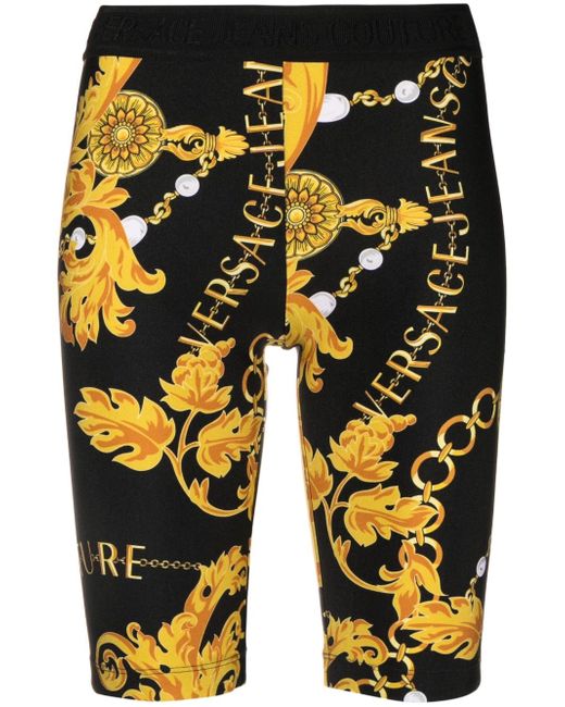 Versace Jeans Couture Baroque Couture-print cycling shorts
