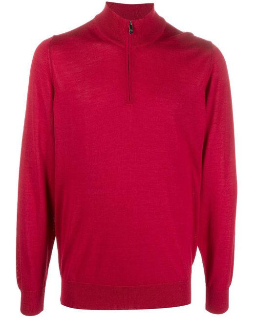 Pal Zileri high-neck virgin wool-silk sweatshirt