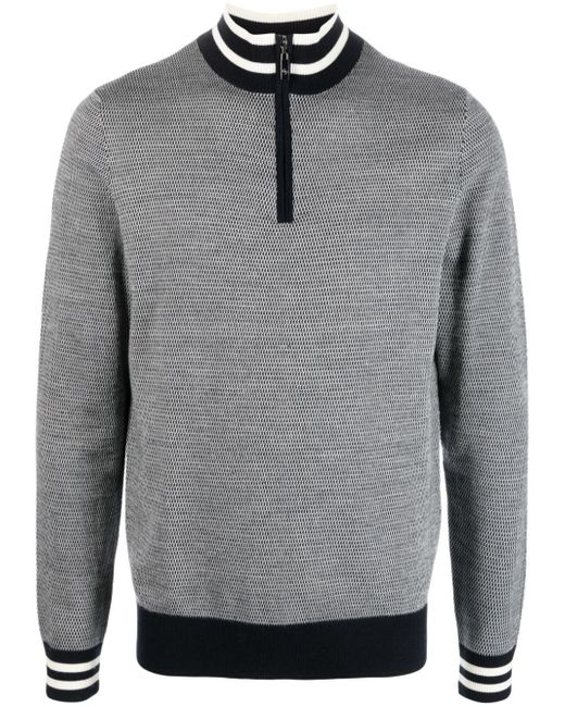Pal Zileri high-neck wool-blend knitted sweatshirt
