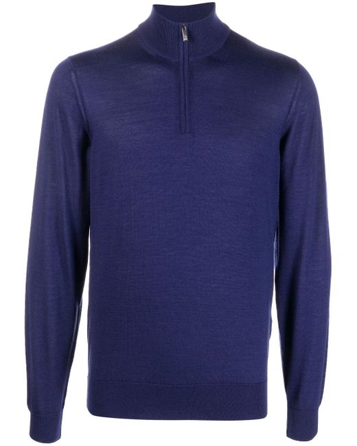Pal Zileri high-neck virgin wool-silk sweatshirt