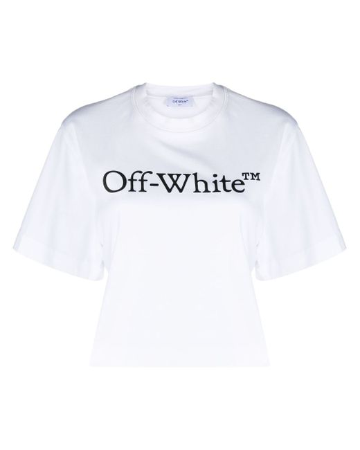Off-White Big Logo Bookish cropped T-shirt