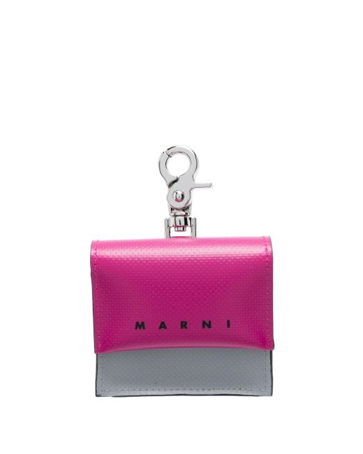 Marni two-tone logo-print wallet