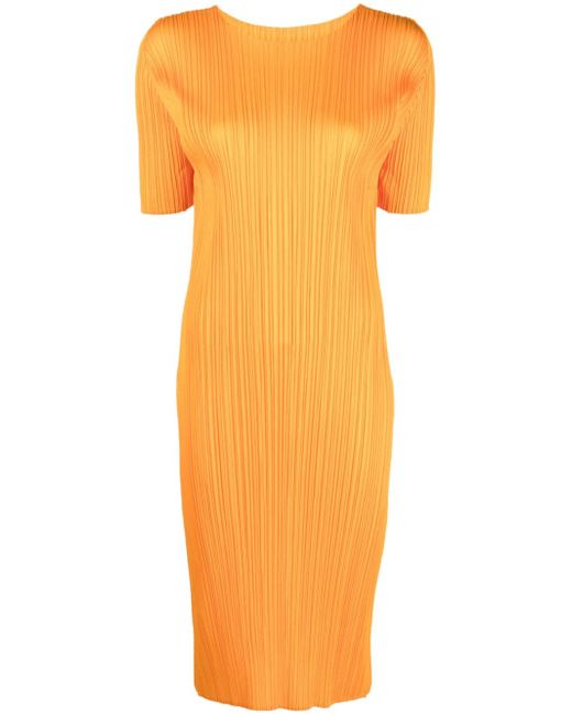 Pleats Please By Issey Miyake Monthly Colours May plissé midi dress