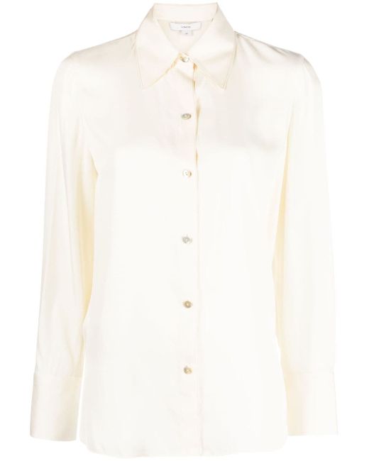 Vince pointed-collar long-sleeve shirt