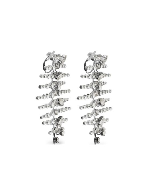 Saint Laurent crystal-embellished drop earrings