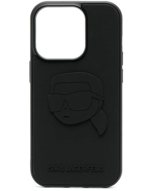 Karl Lagerfeld logo-embossed iPhone 14 Pro case