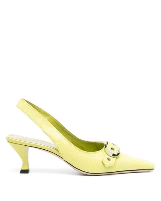 by FAR Evita 65mm slingback leather pumps