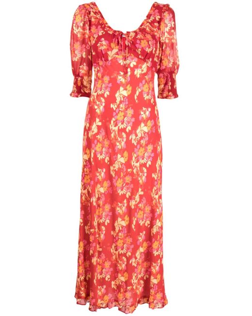 rixo Sathya floral-print midi dress