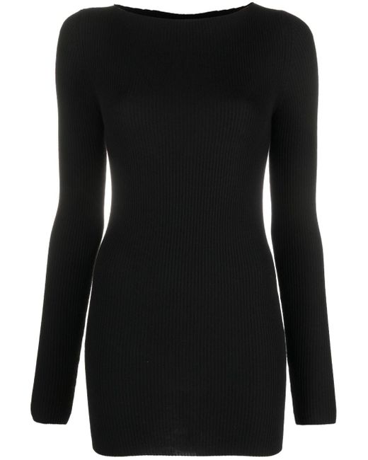 Rick Owens cut out-detail wool top