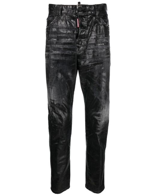 Dsquared2 coated-finish slim-fit jeans