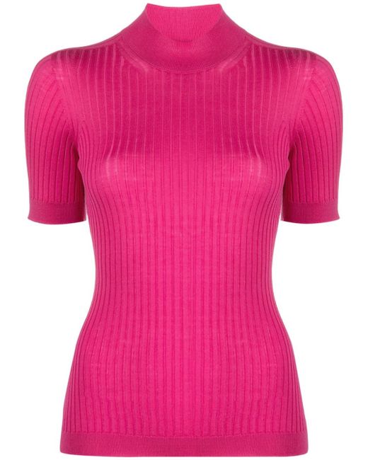 Versace ribbed-knit wool top