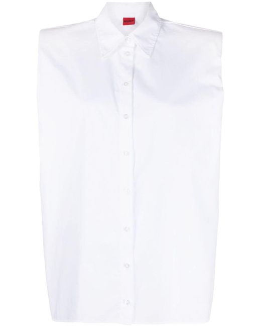 Hugo Boss classic-collar sleeveless shirt