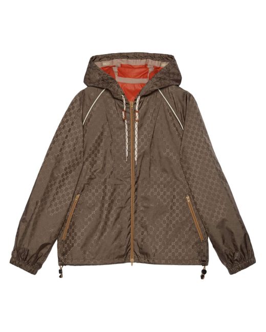 Gucci Double G slouch-hood jacket