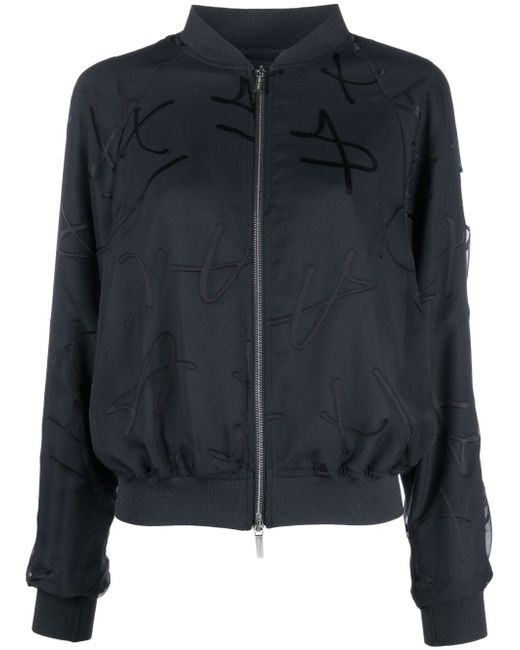 Armani Exchange devoré-effect bomber jacket