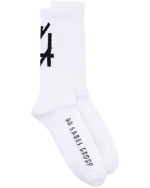 44 Label Group intarsia-knit logo socks