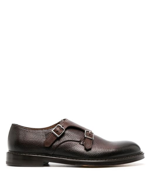 Doucal's buckle-strap leather monk shoes