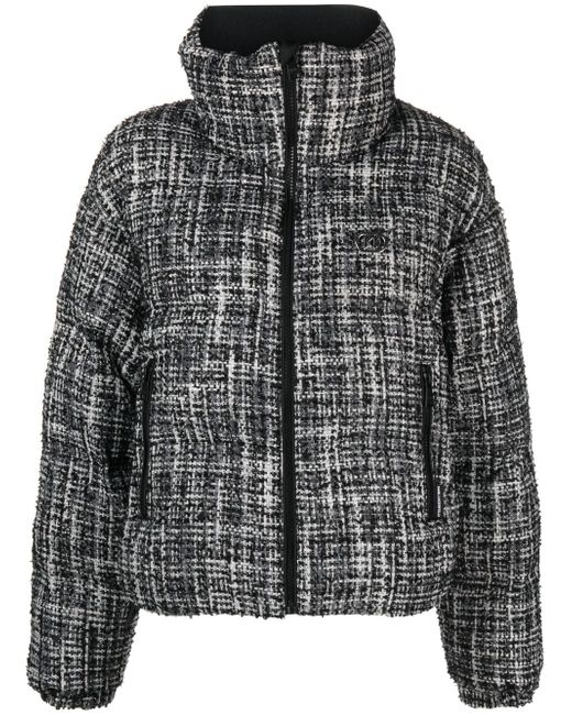 Karl Lagerfeld bouclé puffer jacket