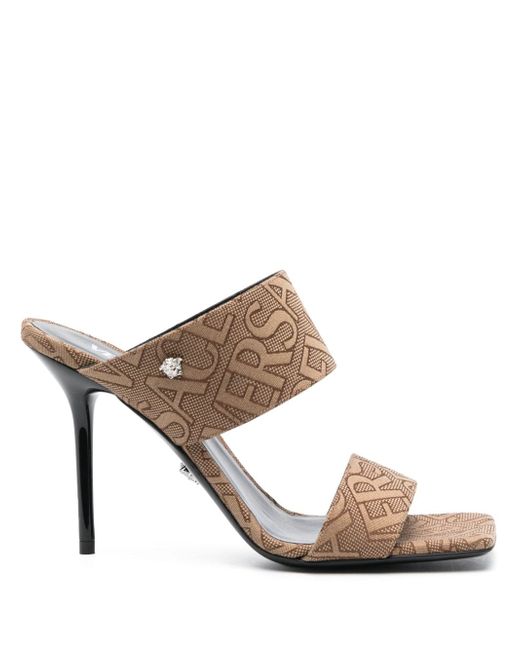 Versace Allover 95mm jacquard mules