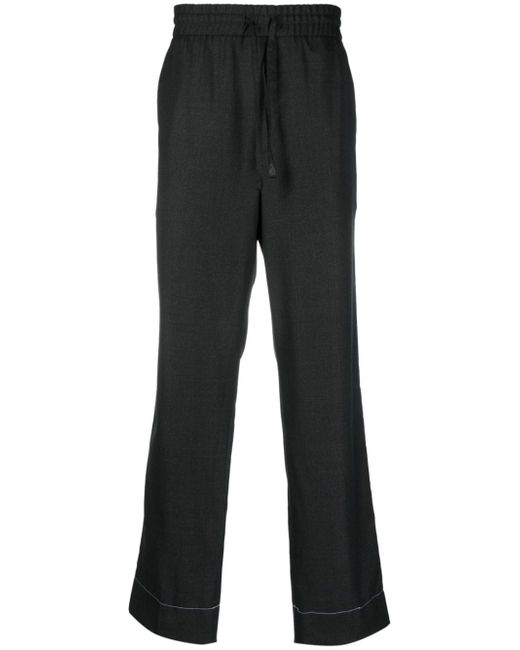 Brioni drawstring-waist wool trousers