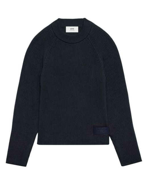 AMI Alexandre Mattiussi logo-patch knitted jumper