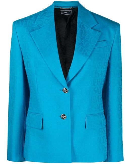 Versace Allover virgin-wool jacquard blazer