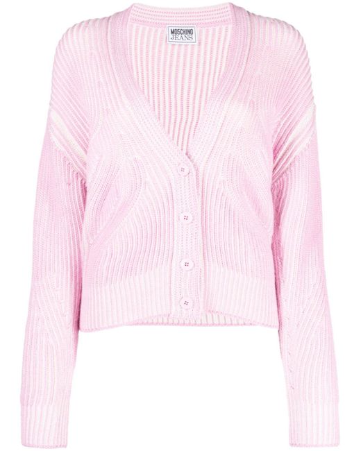 Moschino Jeans two-tone knitted cardigan