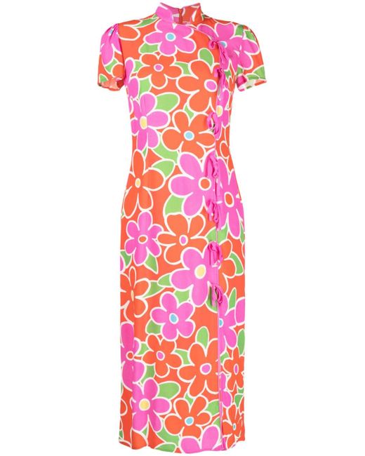 Kitri Leia floral-print midi dress