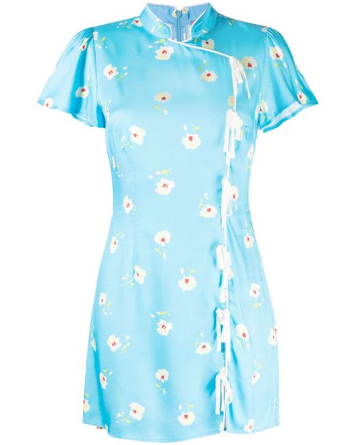 Kitri floral-print short-sleeve minidress