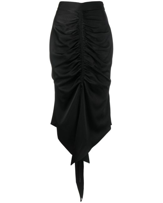 Alex Perry high-waisted ruched midi skirt
