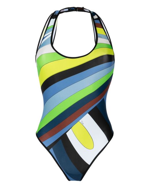 Pucci abstract-print cut-out swimsuit