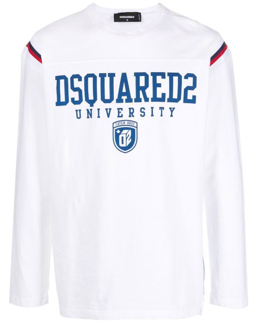 Dsquared2 University-print long-sleeve T-shirt