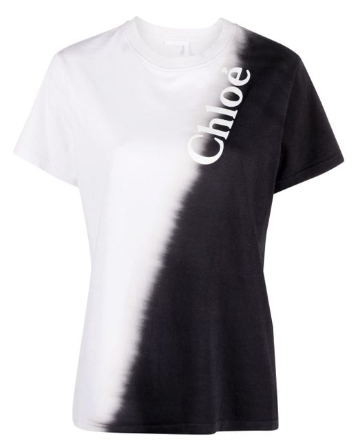Chloé two-tone logo-print T-shirt