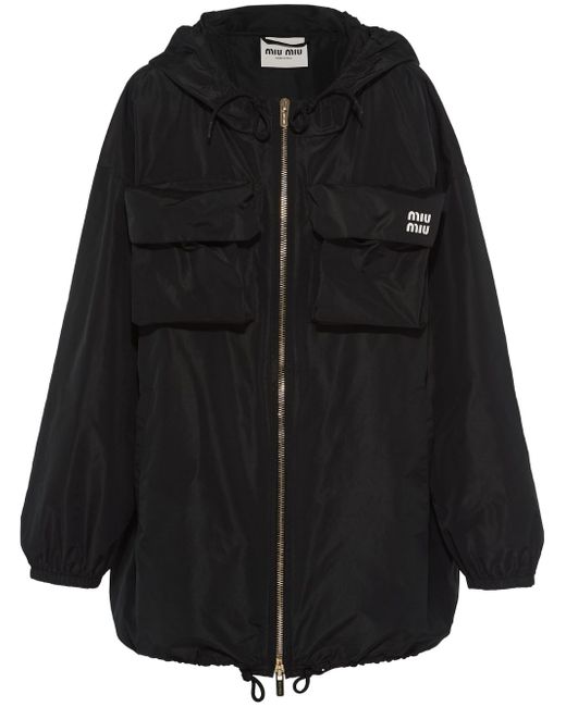 Miu Miu cargo-pocket zip-up coat