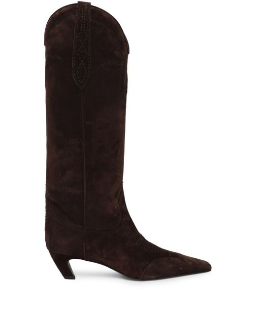 Khaite Dalla knee-length leather boots