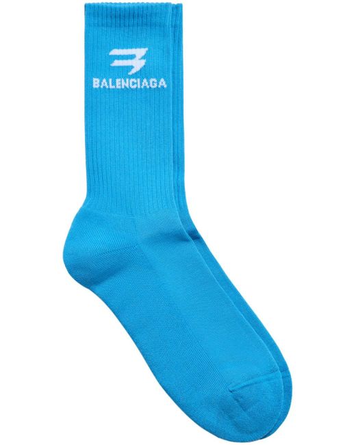 Balenciaga logo-print cotton socks
