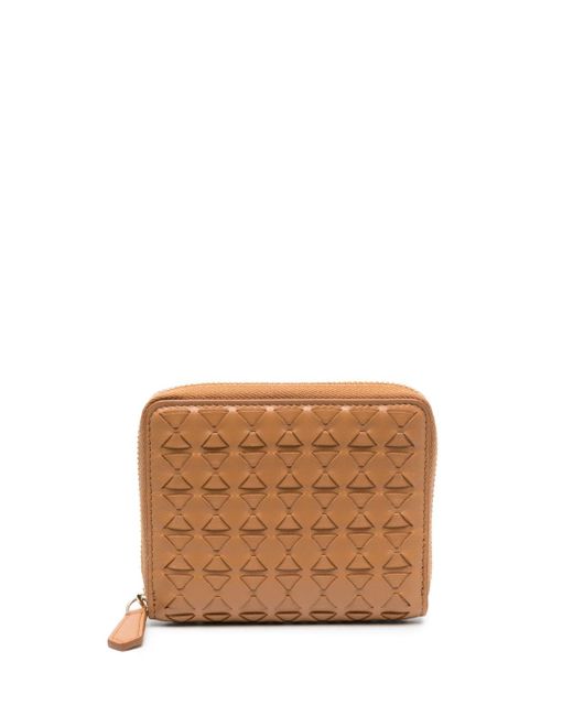 Serapian Mosaico-weaving leather wallet