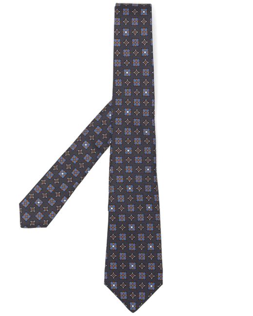 Kiton geometric-print tie