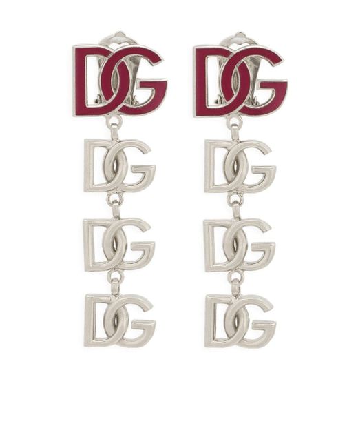 Dolce & Gabbana logo drop earrings