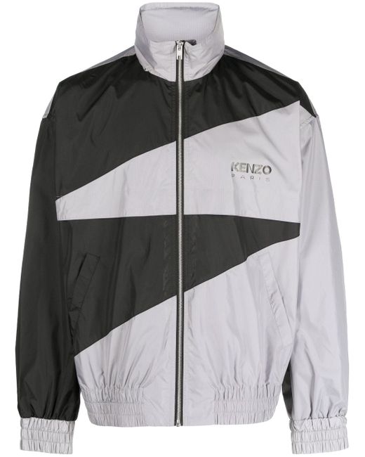 Kenzo two-tone logo-print lightweight jacket