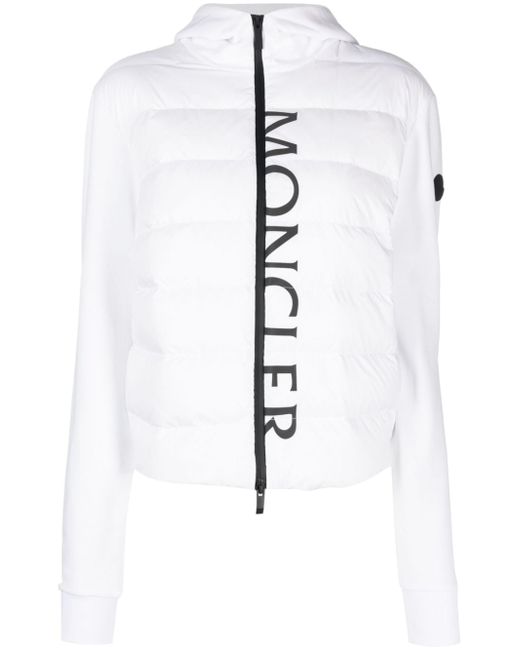 Moncler panelled zip-up hoodie