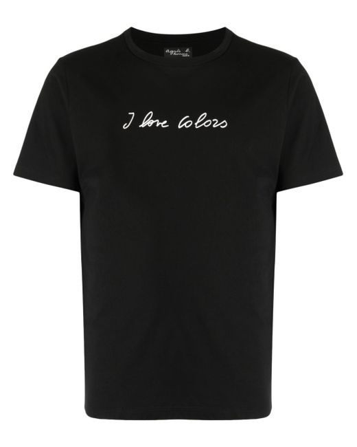 Agnès B. slogan-print T-shirt
