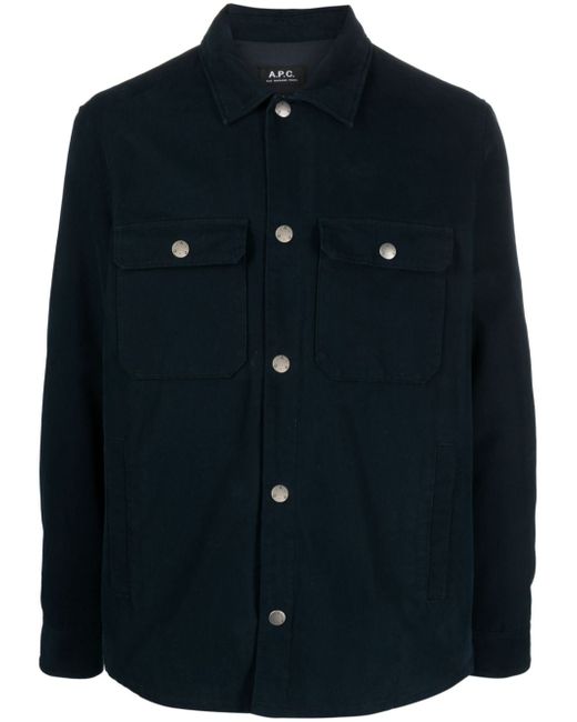 A.P.C. spread-collar cotton shirt jacket