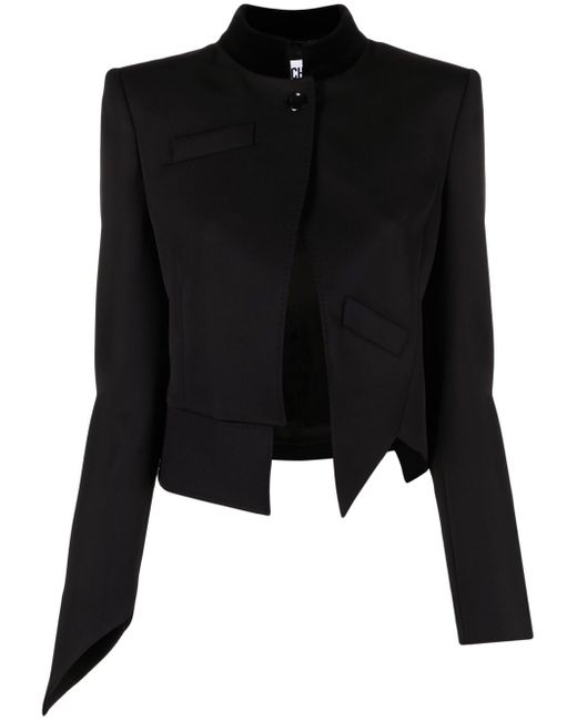 Moschino cropped asymmetric twill blazer