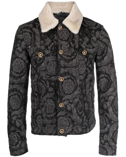 Versace Barocco-jacquard denim jacket