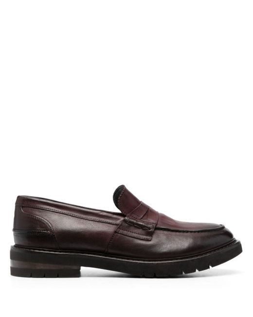 MoMa Nairobi penny-slot leather loafers